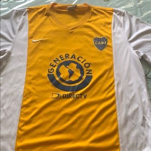 Nike Yellow Boca Juniors Soccer Authentic Hersey